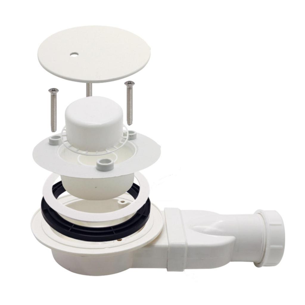 Low Profile Side Outlet Drain Plastic Odor Trap with Strainer for Bathroom Kitchen Balcony Floor