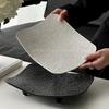 Ceramic High-legged Tray Water Ripples Candy Bowl Fruit Platter Desktop Storage Container Fruit Platter Dessert Plate