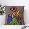 RRainbowS Friends Cushion Cover Eco Linen Pillow Case  DoubleSided Print Breathable  Durable Hidden Zipper Home Decor Gift