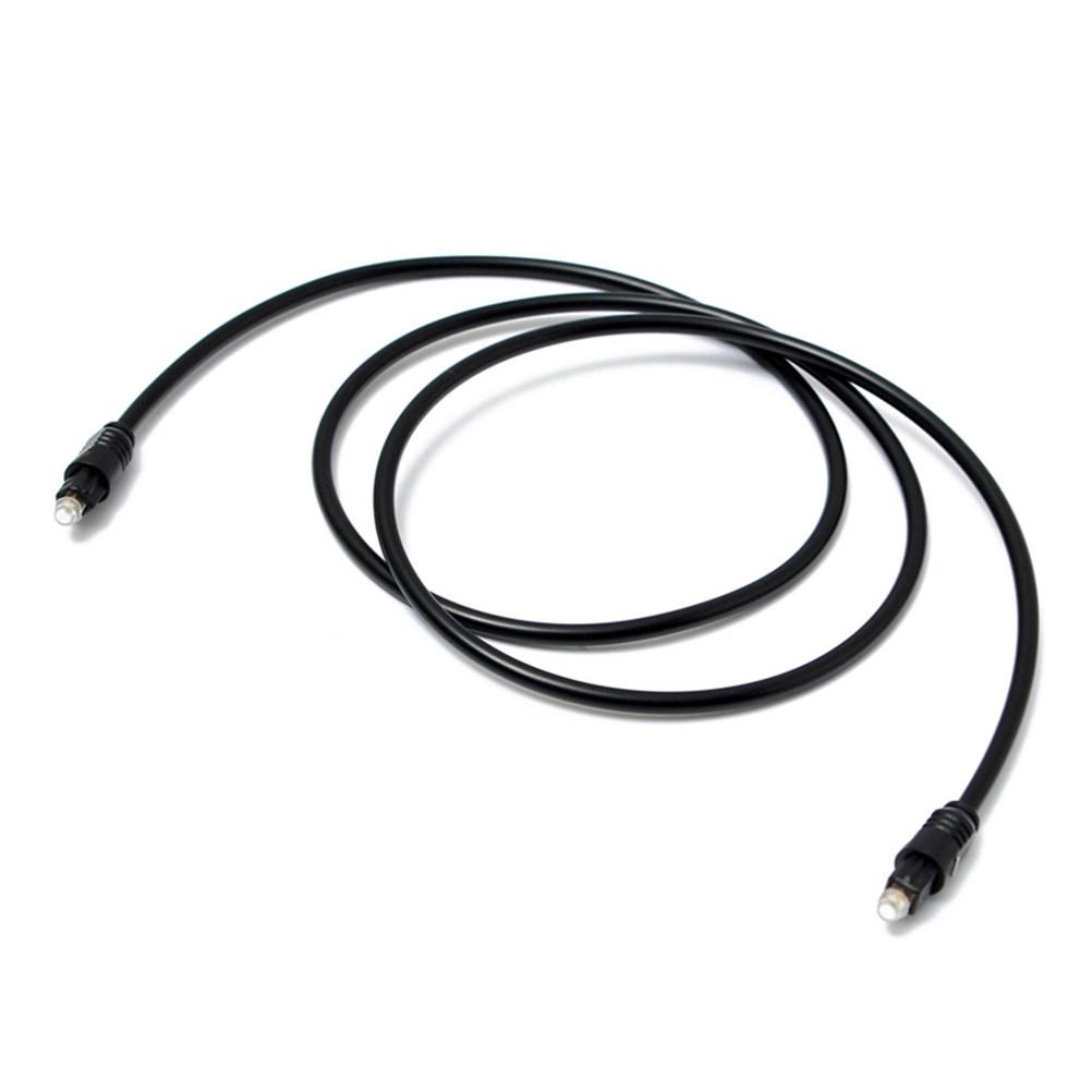 Black 100Cm Optical Fiber Cable Digital Audio Cord for Spdif Dvd Cd Minidisc High Fidelity Sound Durability