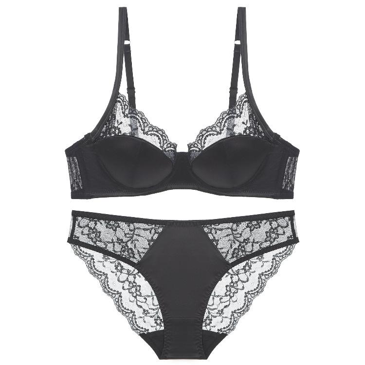 French Lace Push-Up Bra & Panty Set - Sexy, Thin, and Chic
