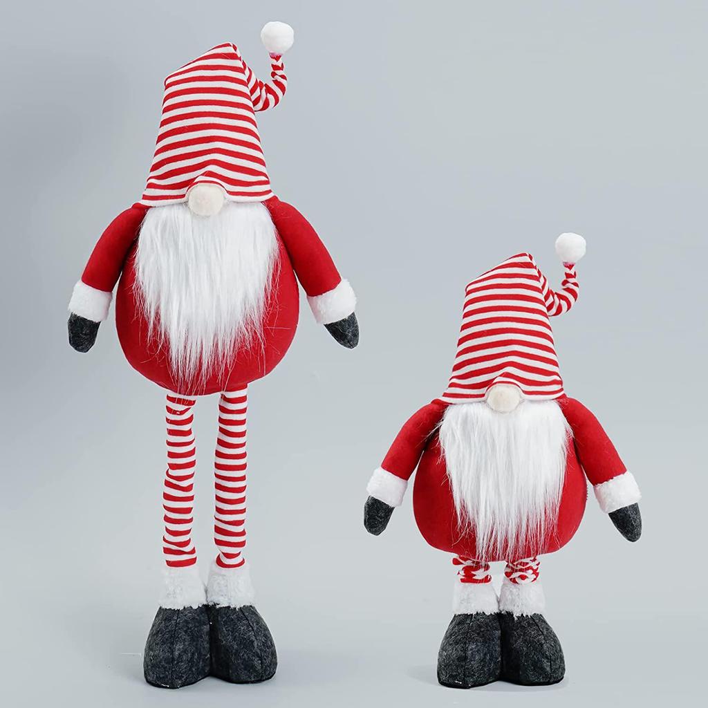 Nordic Santa Claus Striped Telescopic Faceless Doll Christmas Decoration