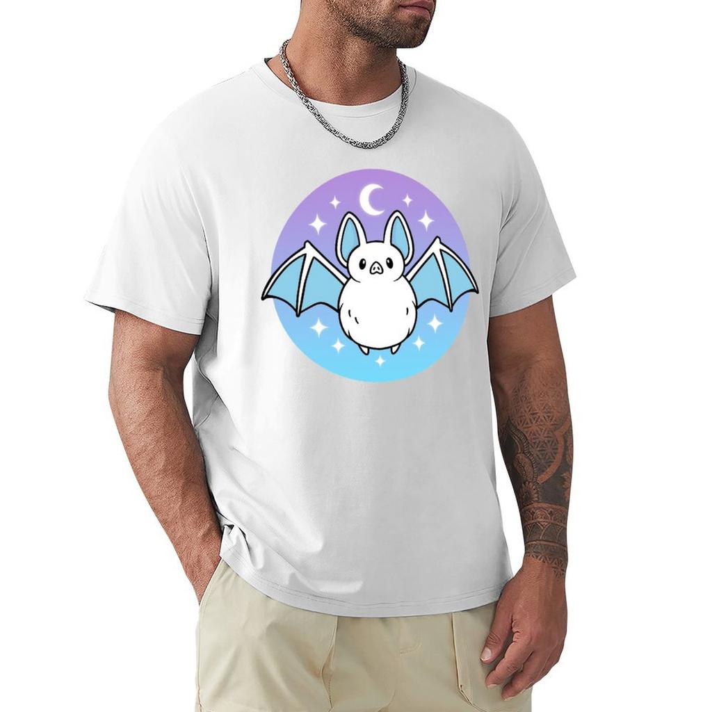 Cute Night Bat Nikury Tshirt Stylish Print Short Sleeve Tee