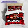 Juego de ropa de cama con estampado de Red Dead Redemption 1 de 3 piezas, juego de funda nórdica incluye funda nórdica y fundas de almohada, decoración de dormitorio y regalo perfecto para todas las estaciones