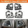 LHD RHD Car Left/Right Steering Wheel Switch Volume Control Button Cover For Mercedes BENZ E Class W213 W238 E200 E300 2016-2018