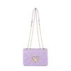 Commuter Texture Diamond 2025 Spring New Solid Color Love Hardware Indentation Shoulder Messenger Chain Small Square Women's Bag