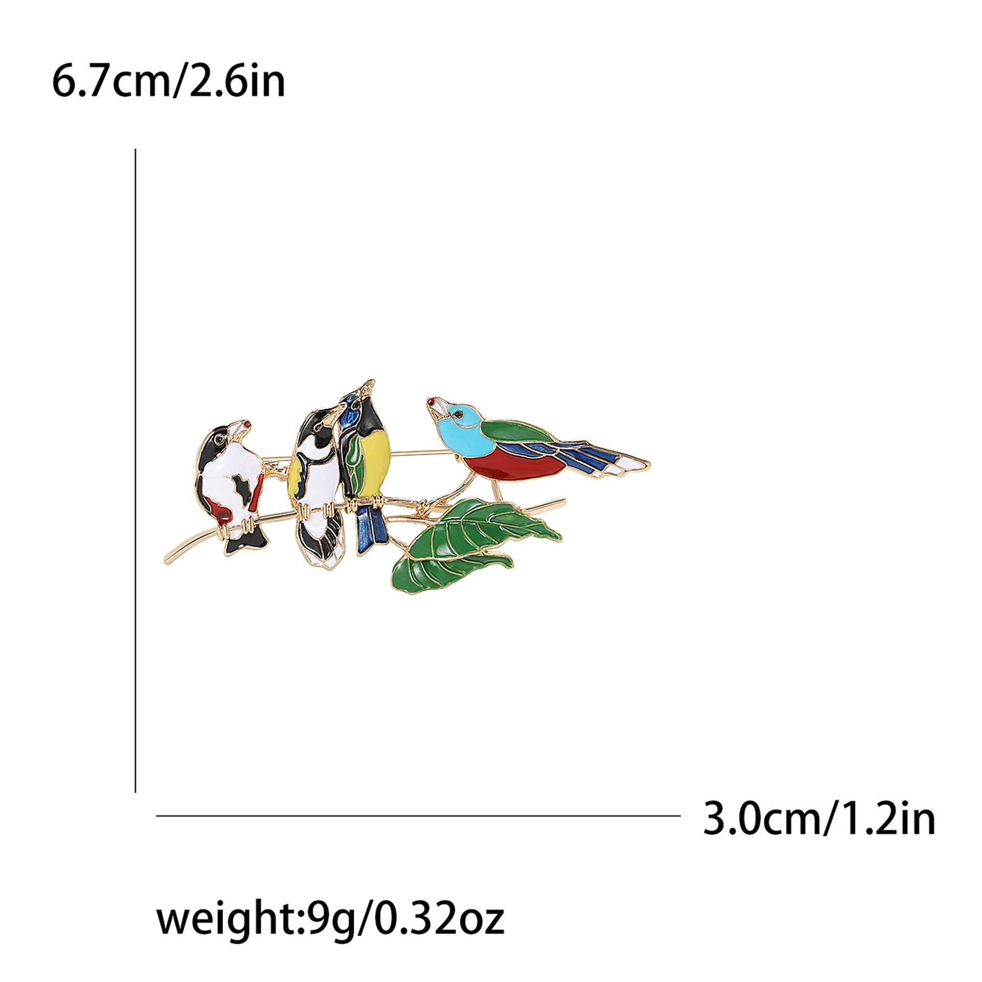 

Брошь-птица из эмали из сплава, мультяшная универсальная, женский костюм, кардиган, украшение для корсажа