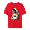 space vintage travel astronaut monkey astronaut Custom Camisa T-Shirt Tops Tees Retro Cotton Normal Clothing Shirt