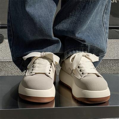 New Autumn Cute Retro Versatile Bread Shoes Thick Sole Internet Famous Men's Shoes Color Blocked Thick Sole Commuting Versatile