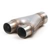 Universal Car Exhaust Y-Pipe Stainless Steel Exhaust 3-Way Pipe Adapter Connector Tube Cone TT102125