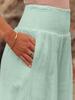 European & American High-Waisted Loose Summer Casual Wide-Leg Trousers for Women - Cotton Linen