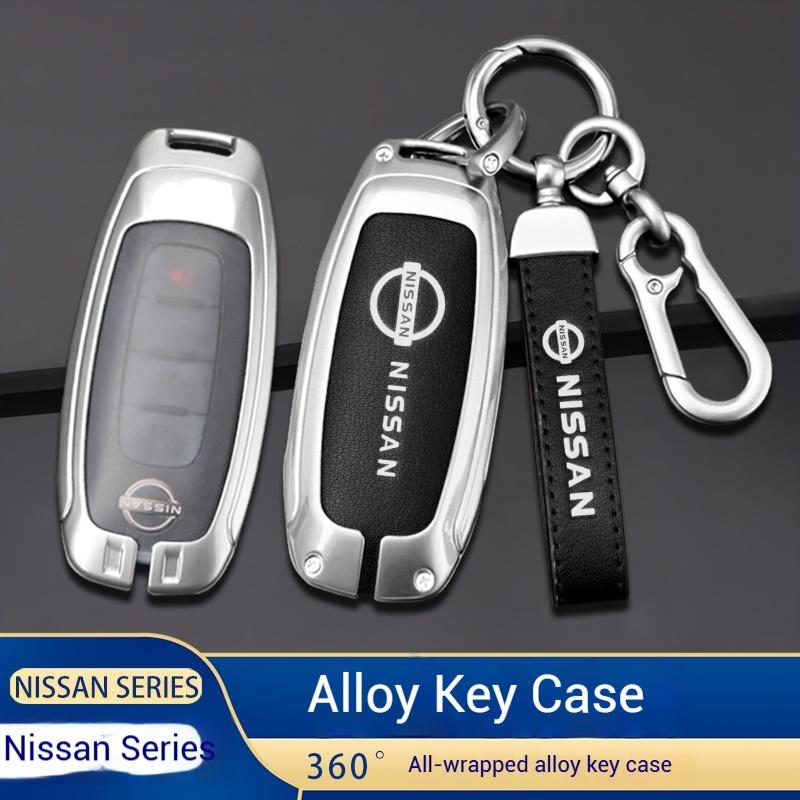 For Nissan Qashqai Juke X-Trail Patrol Leaf Altima Maxima Murano Tiida Teana Rogue Sentra Zinc Alloy Leather Car Key Cover Case