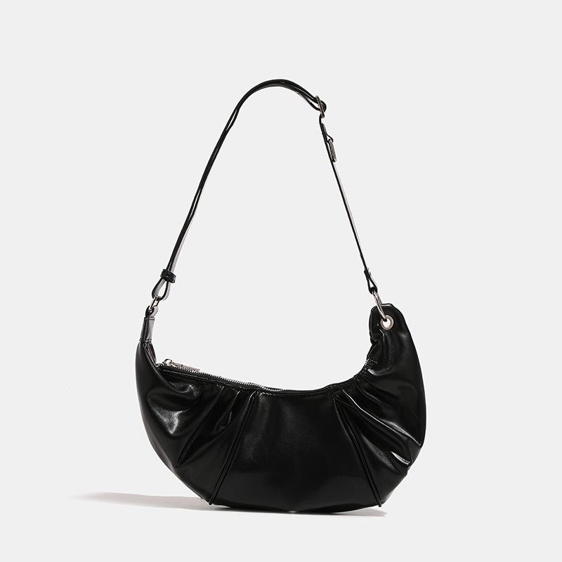 2024 Summer New Niche High-End Pleated Single-Shoulder Underarm Dumpling Bag, Fashionable Handheld Crossbody Cloud Bag, Versatile