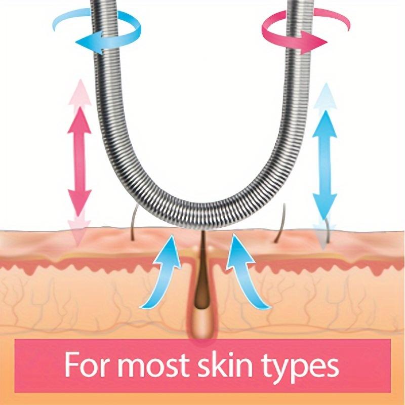 1pc Electric-Free Facial Hair Remover - Spring Painless Tweezers for Lips/Chin/Face/Neck, High-Quality Travel Grooming Tool