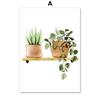 Green Plants Wall Art Canvas Painting Cactus Tiger Pilan Monstera Posters And Prints Wall Pictures For Living Room Decor