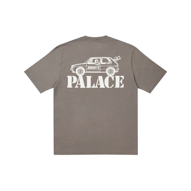 Palace Jimmyz Washed T-Shirt Grey Unisex Tops P22JZTS002