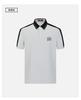 Men's Letter Logo Trendy Contrasting Color Short-Sleeved Polo Shirt