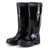 Men's High-Top Black Industrial Waterproof Rain Boots - Flood Control & Construction Rubber Shoes