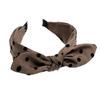 PROLY New Fashion Hairband For Women Wide Side Center Bowknot Headwear Classic Point Turban Girls Travel Party Hair Accessories