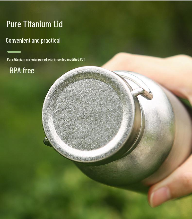 Titanium Sportwaterfles - Draagbaar, Lichtgewicht, Kookbaar voor Fietsen, Reizen, Kamperen