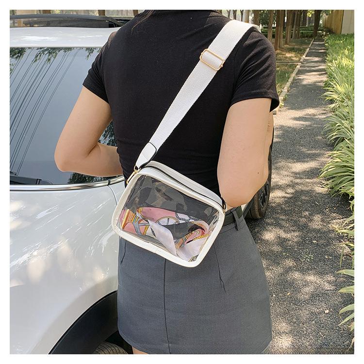 Transparent Jelly PVC Shoulder Bag Fashionable Crossbody Phone Purse CLE