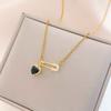 Necklace European and American Love Pin Necklace Female Personality Light Luxury Titanium Steel Collarbone Chain Wind Advanced Sense Niche