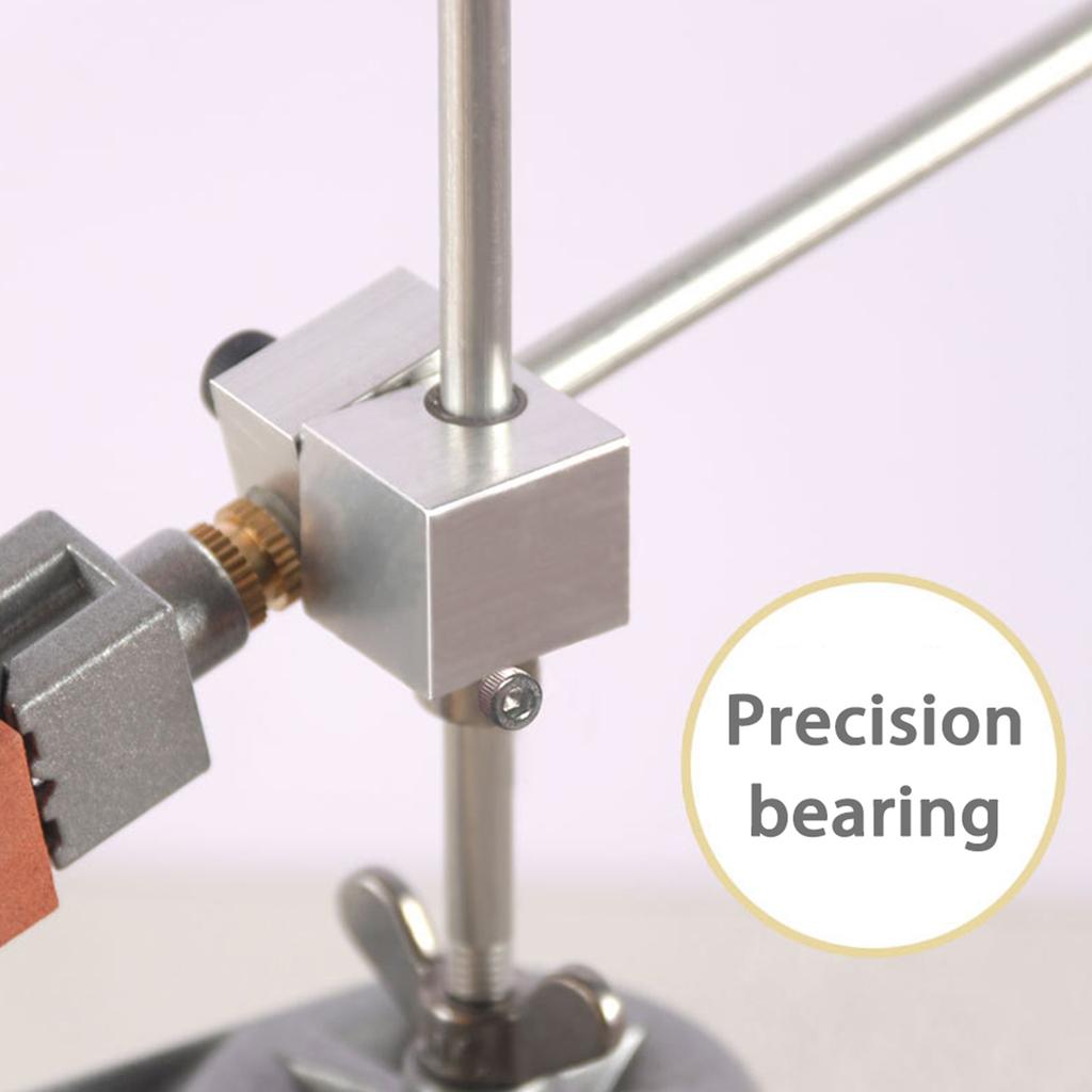 Professional Knife Sharpener with 6 Whetstones 360 degrees Rotation Flip Design Fixed Angle Stainless Steel Kitchen