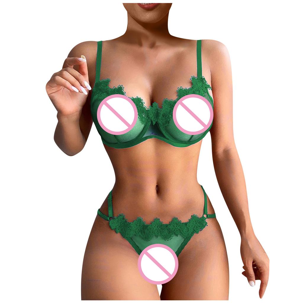 Women's Sexy Lingerie Fashion Lace Sexy Set Two Piece Suit Lingerie