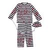 Kids Halloween Prisoner Costume Set With Faux Plastic Chain And Striped Hat For Cosplay Role Play Party