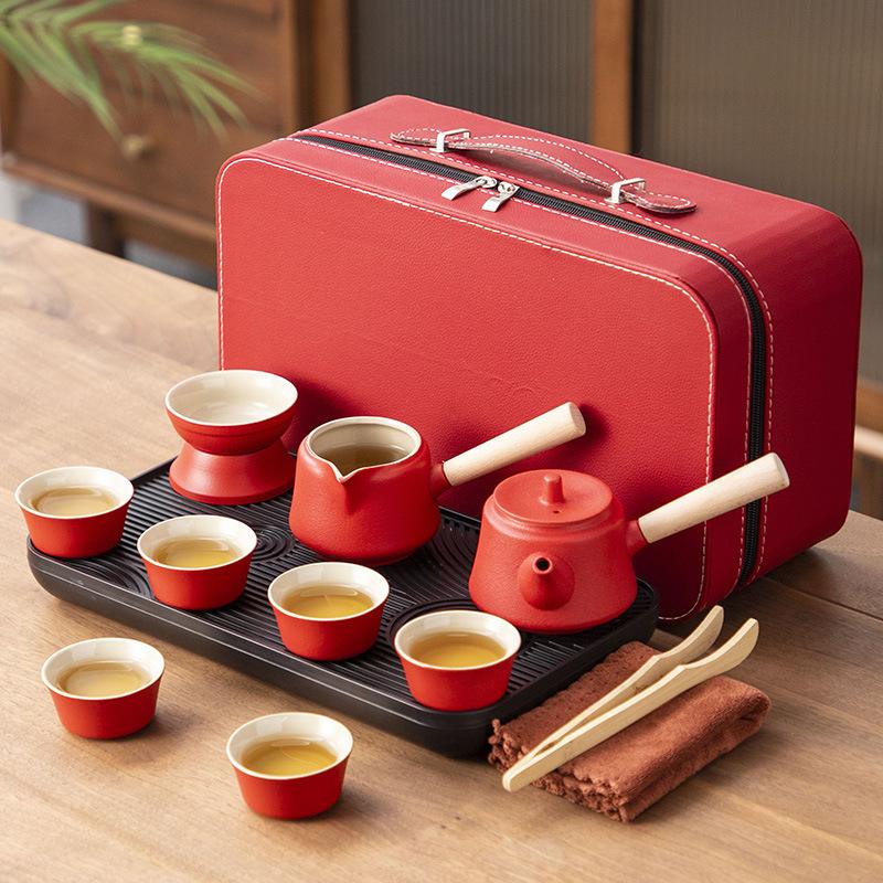 Ceramic Outdoor Camping Portable Travel Tea Set Business Company Events Wedding Gifts