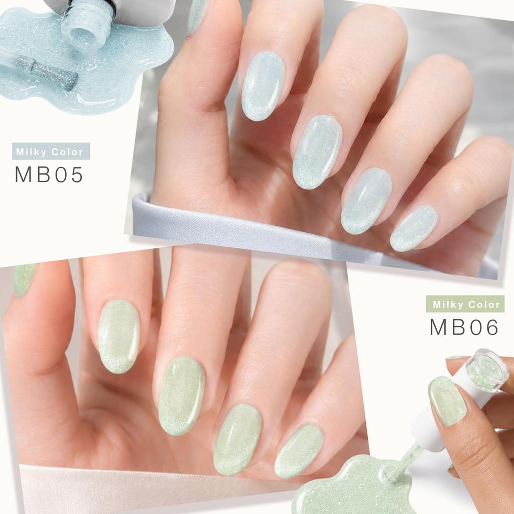 Magnetic Nail Gel Nail Polish 6-Color Set, 15ml, HEMA-Free, UV/LED Compatible, Supervised by Nail Artist ASKA, Magnetic Color Gel, Cat Eye Gel, Large