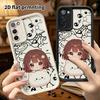 Phone case: 2D flat, suitable for Samsung Galaxy A34 A35 M05 M06 S20 S22 S21 FE Plus 5G protective case, brown short hair, perfect Christmas and Hallo