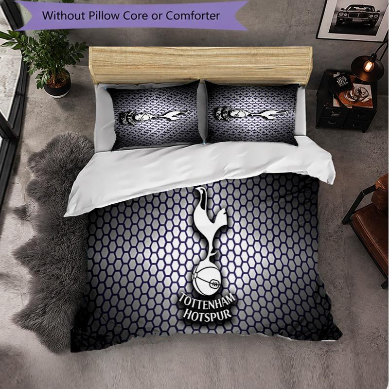 Tottenham Hotspur 3-delige Beddengoedset Zachte Dekbedovertrekset met Kussenslopen Bedrukte Slaapkamer Decoratieset voor Thuis