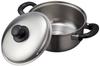 Wahei Freiz 18cm 20cm and 24cm Steamer with Stainless Induction and Gas Compatible Tsubame-Sanjo EM-023 Saucepan, Saucepan, Two-Tier Ladle, Steel,