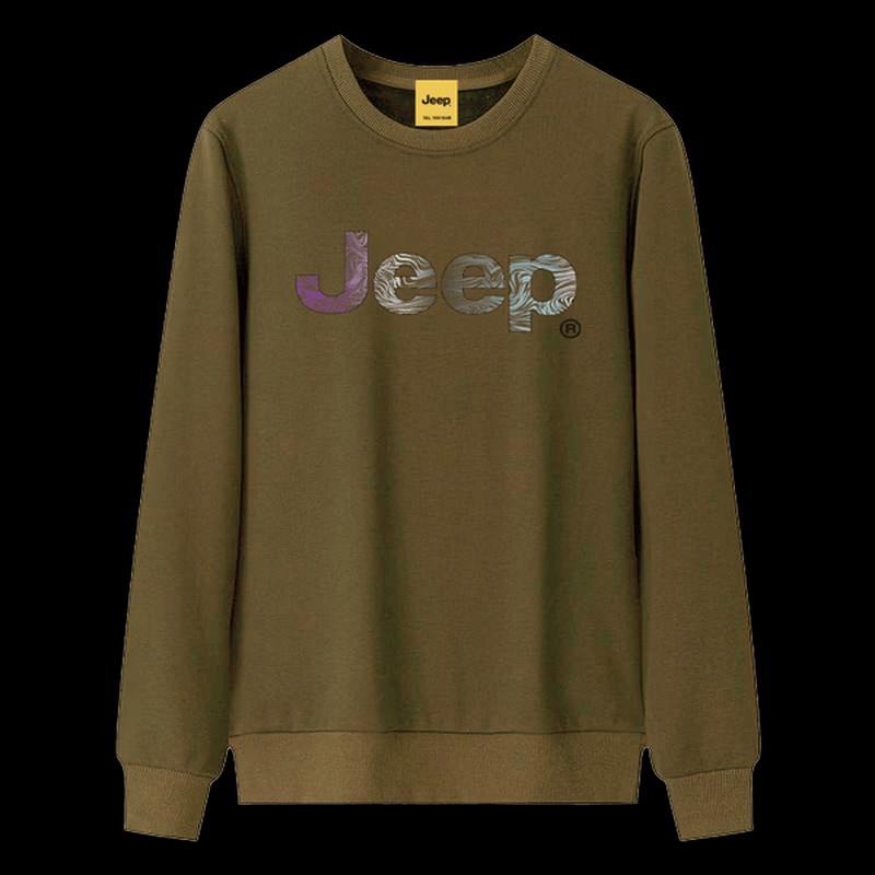 Jeep Men's Fleece-Lined Crew Neck Sweatshirt