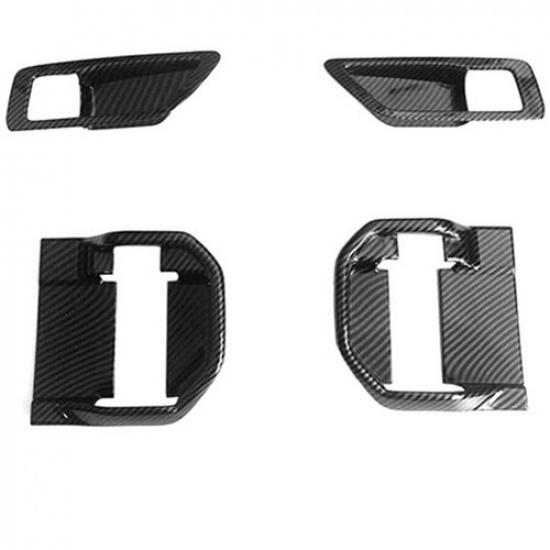 Fits Toyota Sienna + Carbon Fiber Style Inner Door Handle Bowl Cover Trim