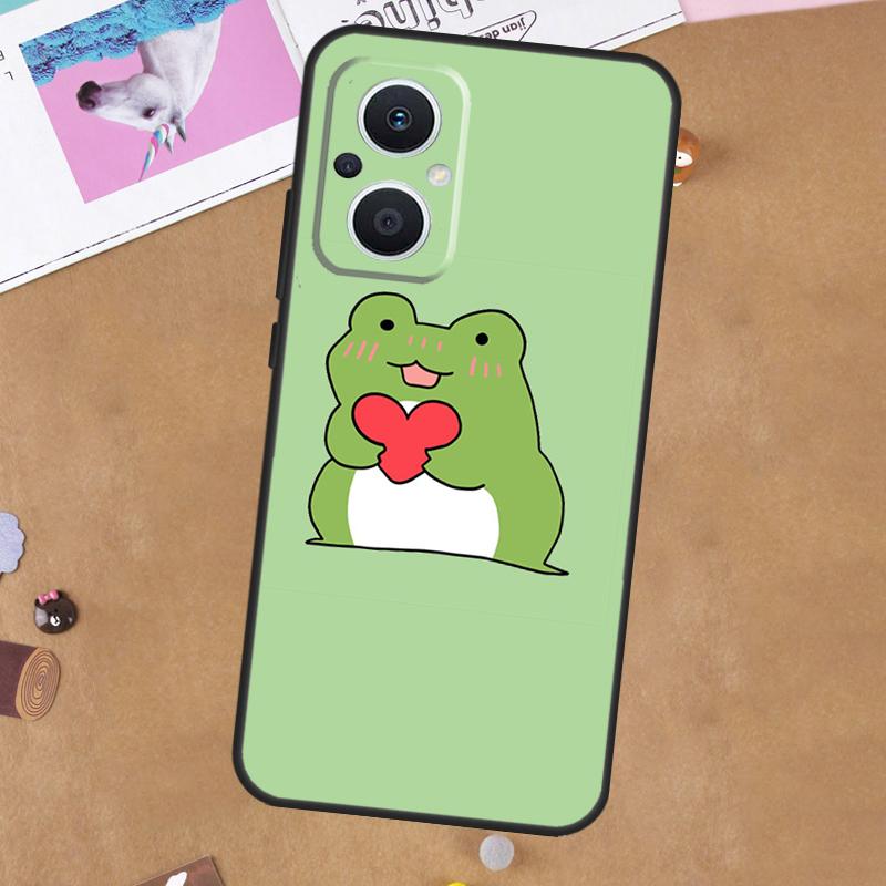Mint Green Funny Frog Funda For OPPO Reno 11 F 10 Pro 4 5 6 7 8 Lite 4Z 5Z 8T OPPO Find X6 X5 Pro X2 X3 Neo Case