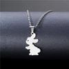Bear Necklace Stainless Steel Jewelry Fashion Jewelry Fine Silver Color for Women Girls and Valentine Birthday Party Gift Super