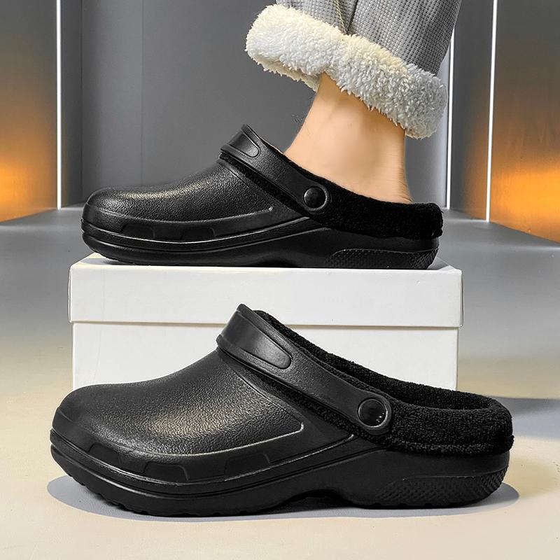 Scarpe da Giardino da Donna da Esterno Impermeabili Zoccoli Ciabatte in Peluche Pelliccia Multiuso Scarpe da Casa da Interno Antiscivolo Ciabatte Calde