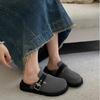 Retro Bag Head Half Slippers Autumn 2025 New Outer Wear Platform One Pedal Lazy Shoes Boken Birken Slippers