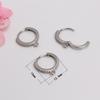 18K Gold Plated Zirconia Hoop Earrings with Pendant Clip