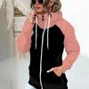 Women Autumn Winter Fleece Sweatshirt With Pocket Slim Fit Coat Zip Oversized 5XL