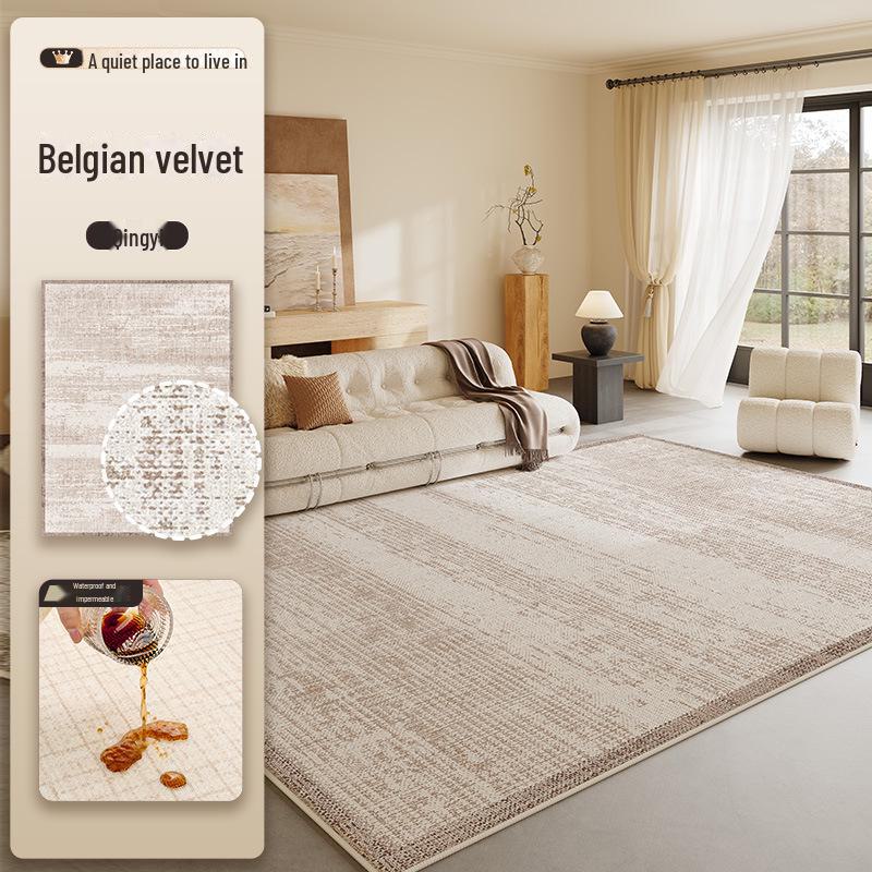 Cream 2025 French Luxury Dirt-Resistant Living Room Carpet, Wash-Free, Easy-Care, High-End Sofa & Bedroom Floor Mat