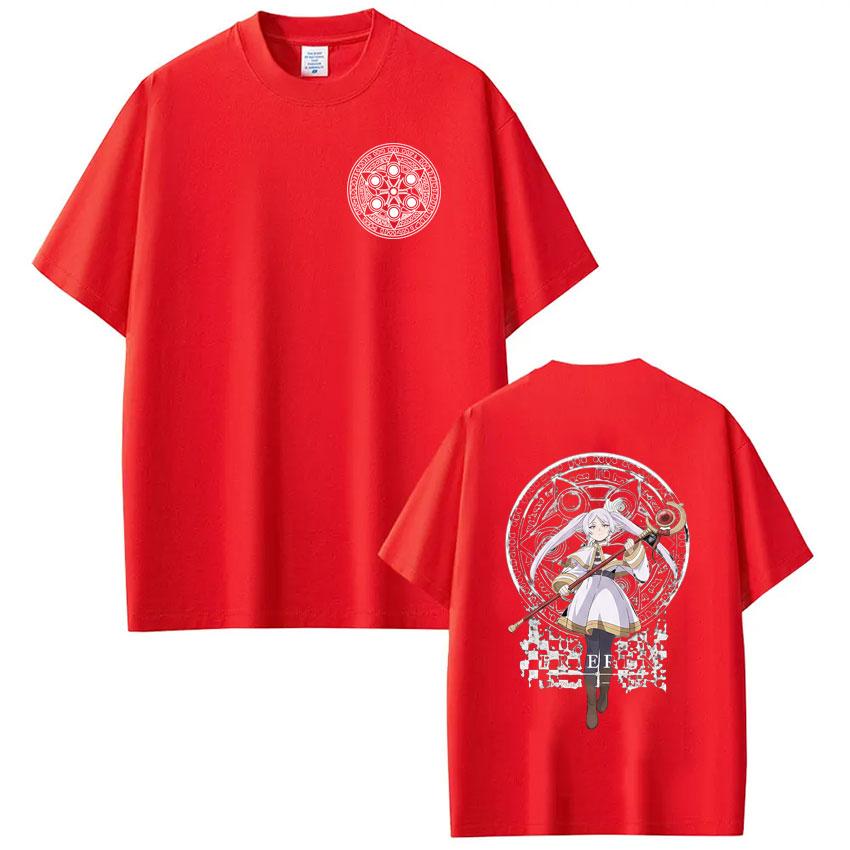 Anime Frieren Beyond Journeys End Frieren Tshirt Men Women Clothing Fashion Short Sleeve 100 Cotton Summer Tshirts Cosplay