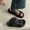 Fashion Fashion Hollow Breathable Casual Sandals for Women's 2025 Summer New Open Toes Comfortable Thick Soled Beach Platform Cool Shoes