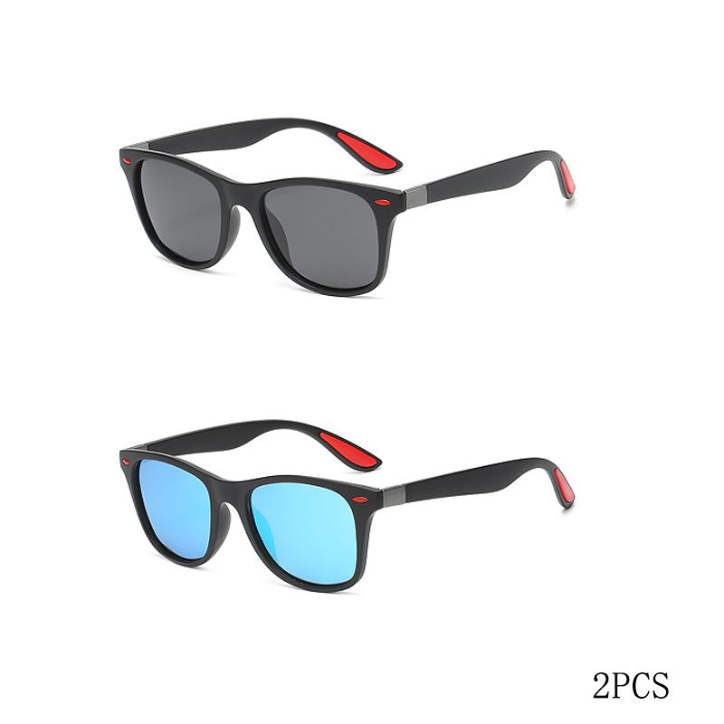 1/2PCS Fashionable And Classic Square Car Sunglasses Anti Glare Goggles Travel Fishing And Cycling Glasses