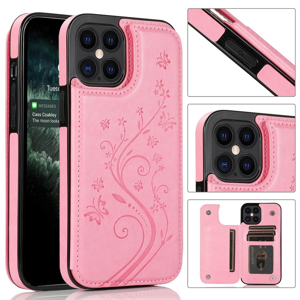 Suitable For IPhone 12 Pro Anti Drop Protective Case 11 Silicone Soft Shell 13 Promax Card Insertion Anti Drop Leather Case