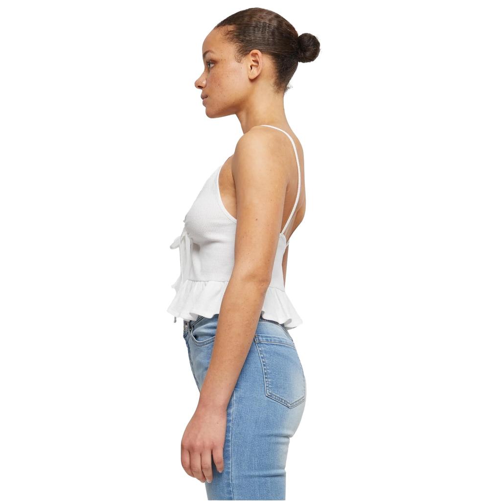 Urban Classics Womens/Ladies Ruffled Waffle Pique Top