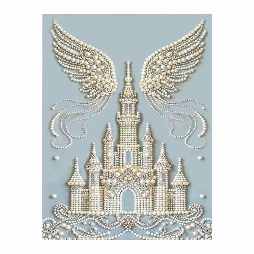 DIY Pearl Diamond Dots Paintings Picture Arts Craft with Frame 11.81x15.75in for Adults Beginners Gem Art