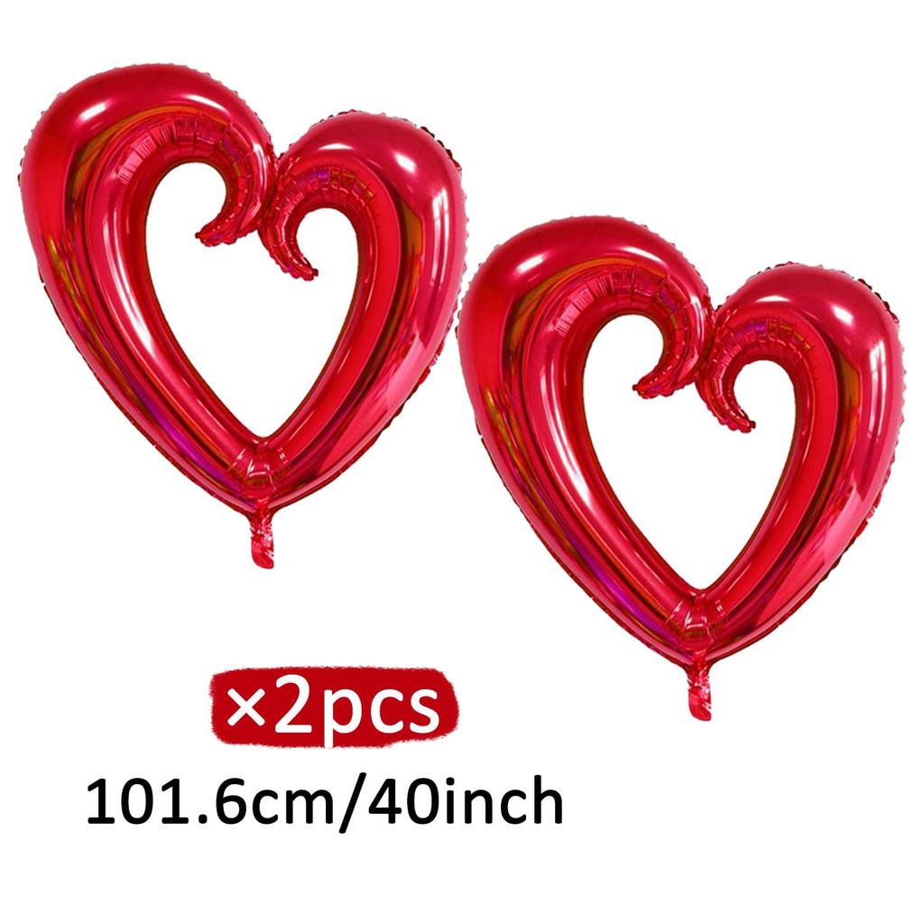 Valentine's Day Balloon Set XOXO Letter Red Lips Heart shaped Balloon for Single Girl's Birthday Decor on Valentine's Day